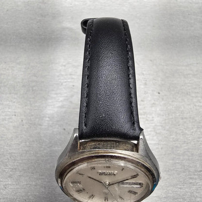 Seiko SQ Watch Men 36mm Silver Dial Silver Tone Daydate Round 7546-7070 New Batt4