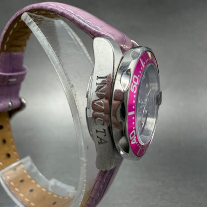Invicta Pro Diver Watch Women 25mm Purple Dial Steel Date Round 11713 New Batt3