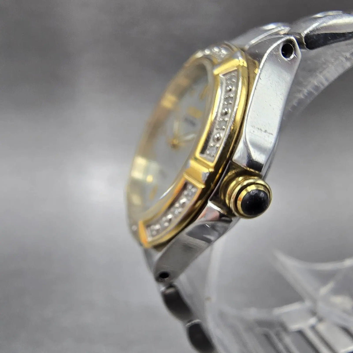 Citizen Eco-Drive Watch Women 27mm MOP Dial Two Tone Diamonds E011-S044235 Works3