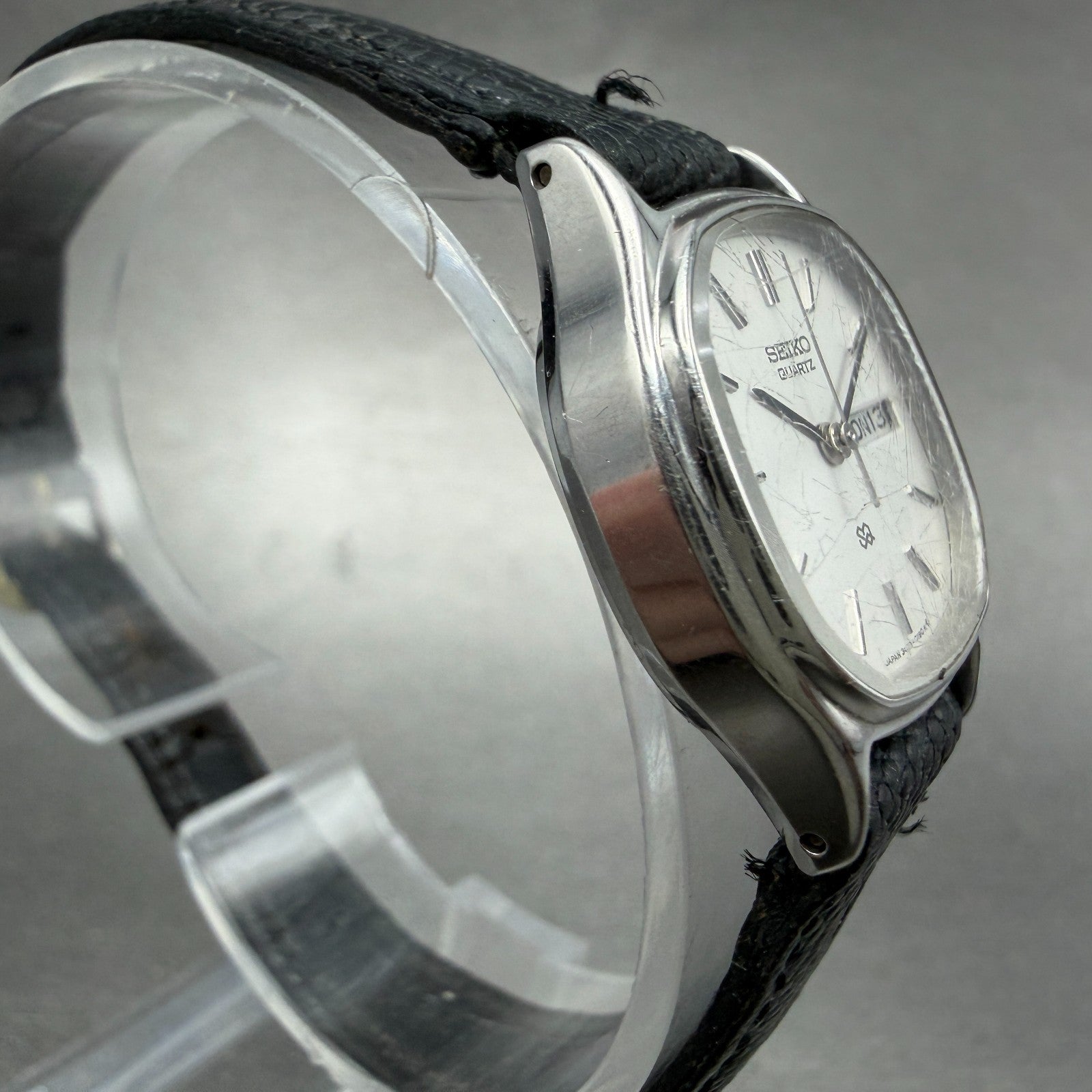 Seiko SQ Watch Women 24mm Silver Dial Silver Tone Octagon 3423-5060 New Battery3