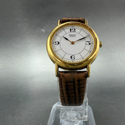 Seiko Watch Women 26mm White Dial Gold Tone Round Vinatge 2Y00-0C19 New Battery5