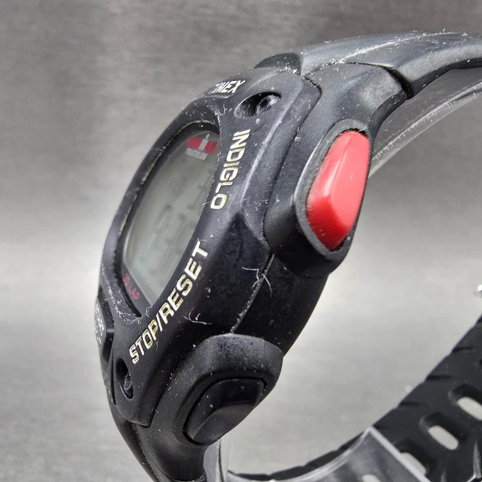 Timex Ironman Triathlon Watch Men 38mm Digital Black Alarm Chrono Round NewBatte2