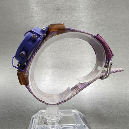 Casio BabyG BG110 Watch Women 34mm Digital Purple Tone Daydate Round New batt6