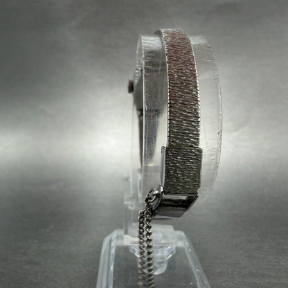 Seiko Watch Women 15mm Green Dial Silver Tone Manual Rectangle 11-3380 Runs7