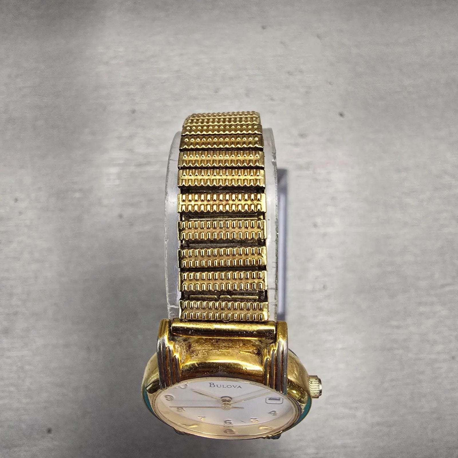Bulova Watch Women 24mm White Dial Gold Tone Date Round 97M14 New Battery4