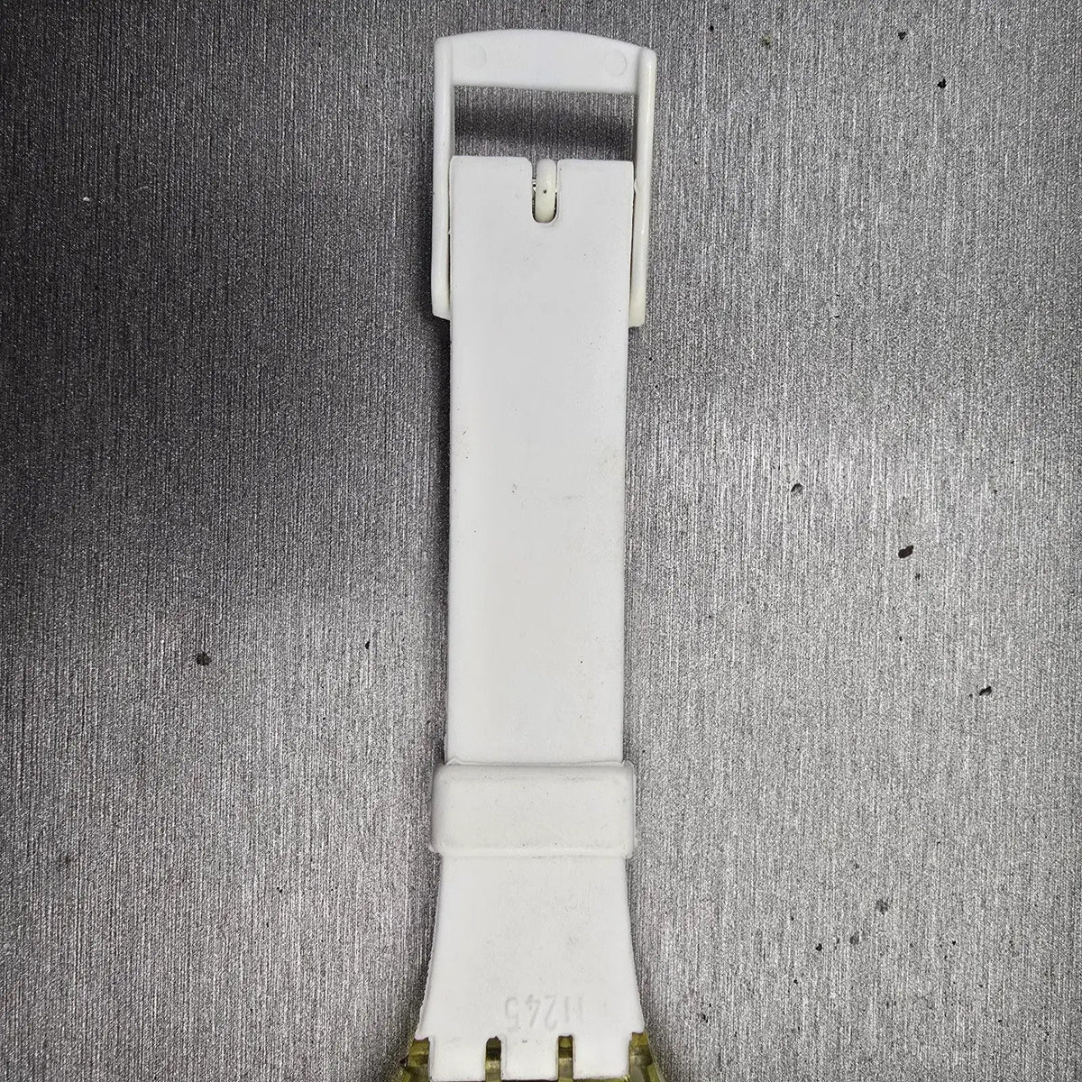 Swatch Rägetropfe Mens Watch 34mm Silver Dial Clear Case GG405 New Battery VTG10
