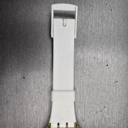 Swatch Rägetropfe Mens Watch 34mm Silver Dial Clear Case GG405 New Battery VTG10