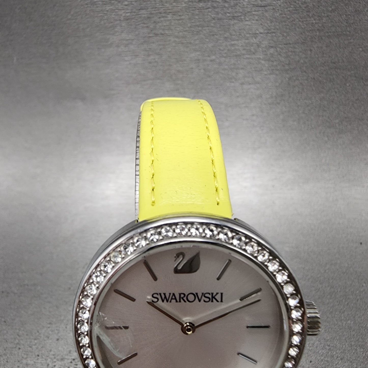 Swarovski Daytime Watch Women 34mm White Dial Silver Tone Round New Battery4