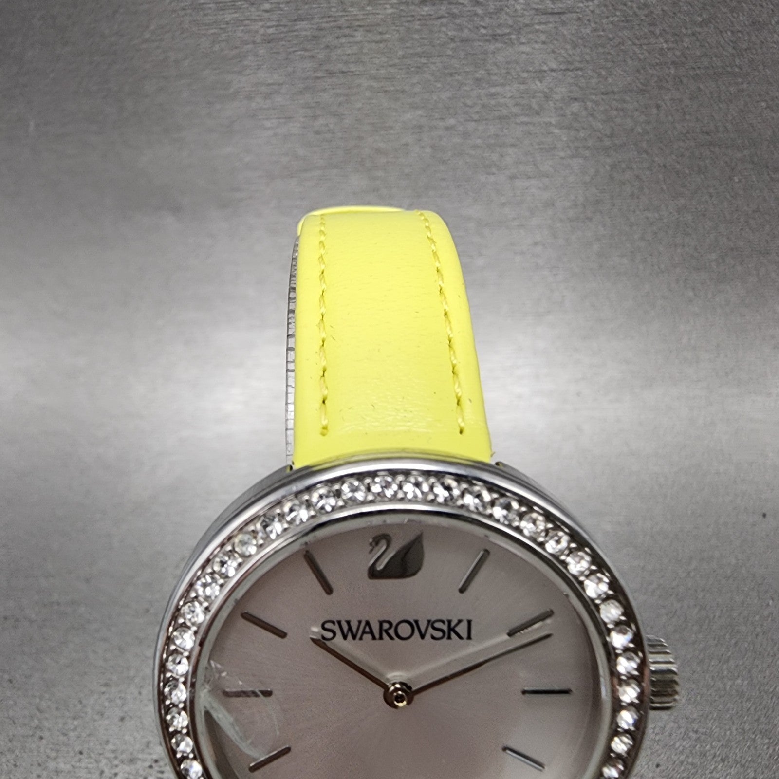 Swarovski Daytime Watch Women 34mm White Dial Silver Tone Round New Battery4