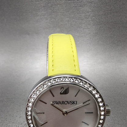 Swarovski Daytime Watch Women 34mm White Dial Silver Tone Round New Battery4