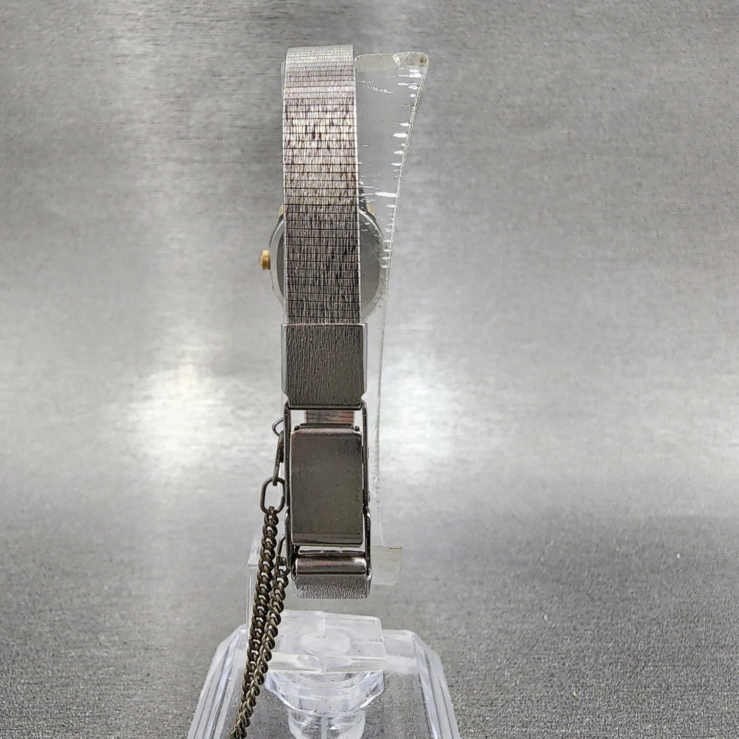 Seiko Watch Women 18mm White Dial Two Tone Oval 73216100 New Battery7