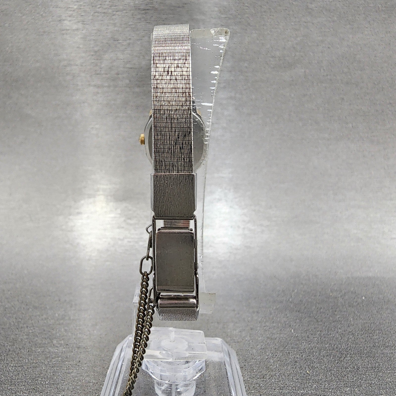 Seiko Watch Women 18mm White Dial Two Tone Oval 73216100 New Battery7