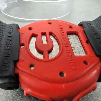 Casio GShock DW003 Watch Men 44mm Digital Black Red Round READ!!! New Battery10