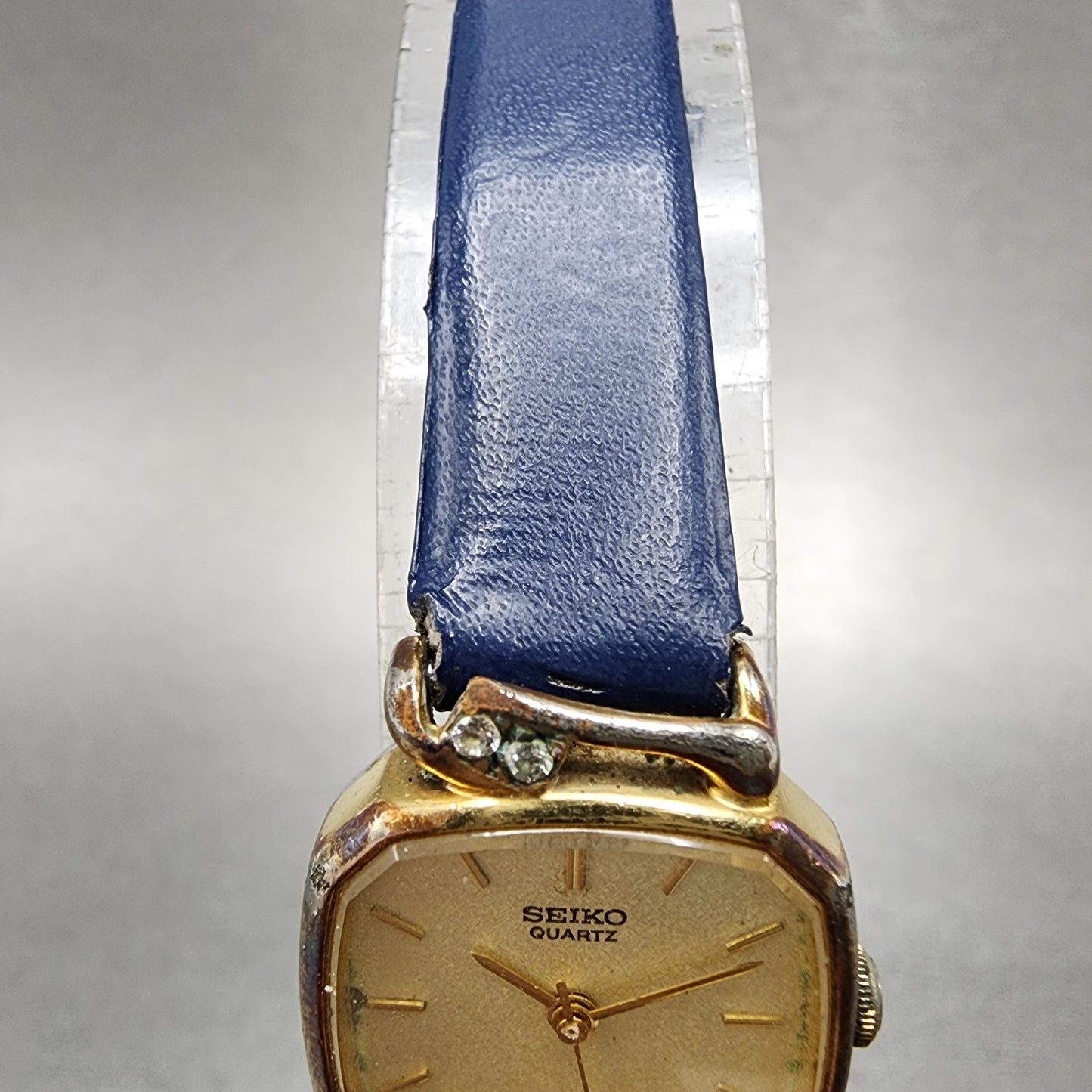 Seiko Watch Women 19mm Champagne Dial Gold Tone Octagon 54215240 New Battery4