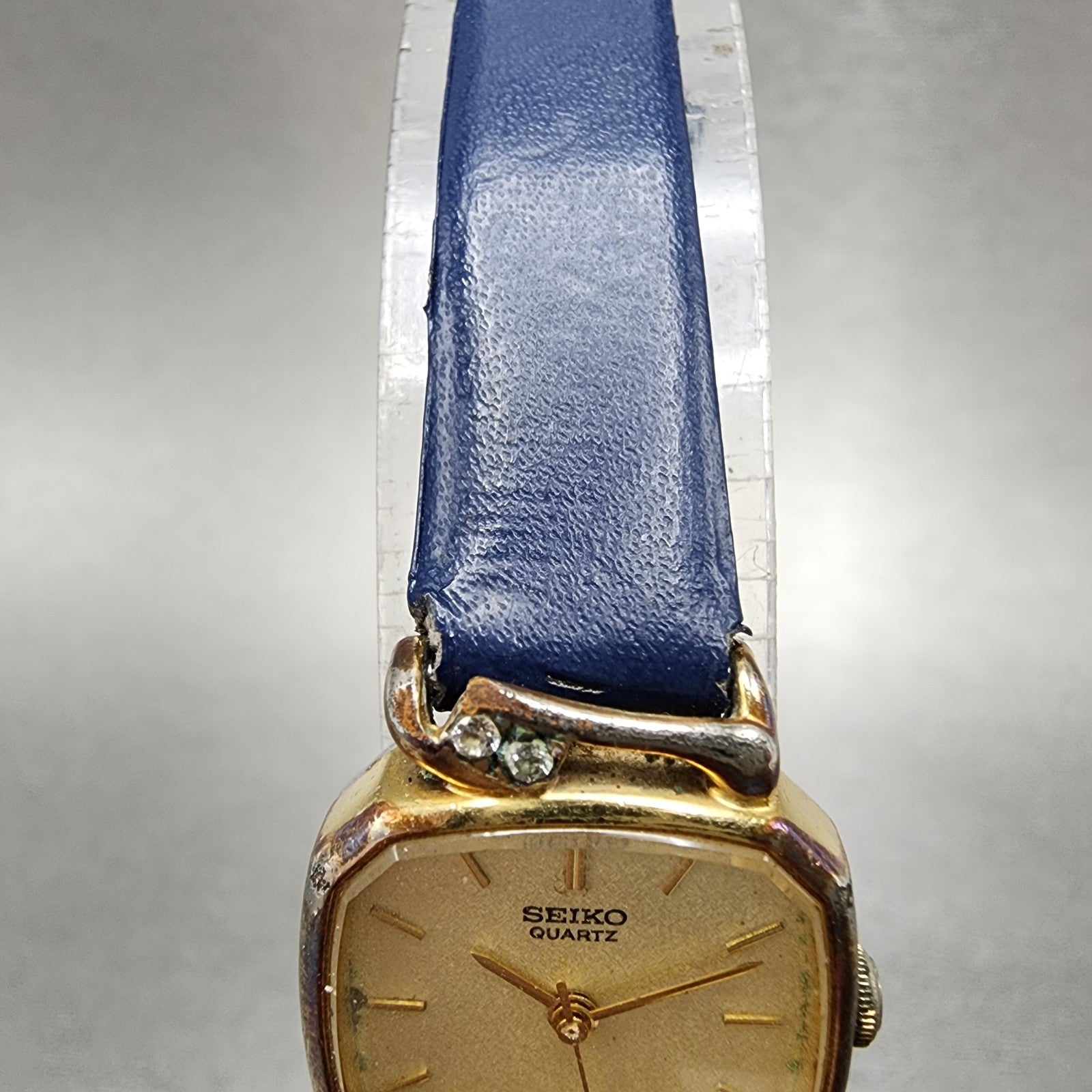 Seiko Watch Women 19mm Champagne Dial Gold Tone Octagon 54215240 New Battery4