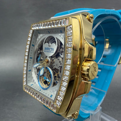 Invicta S1 Rally Diablo Moonphase Watch Men 52mm Skeleton Gold Tone 43423 PARTS3