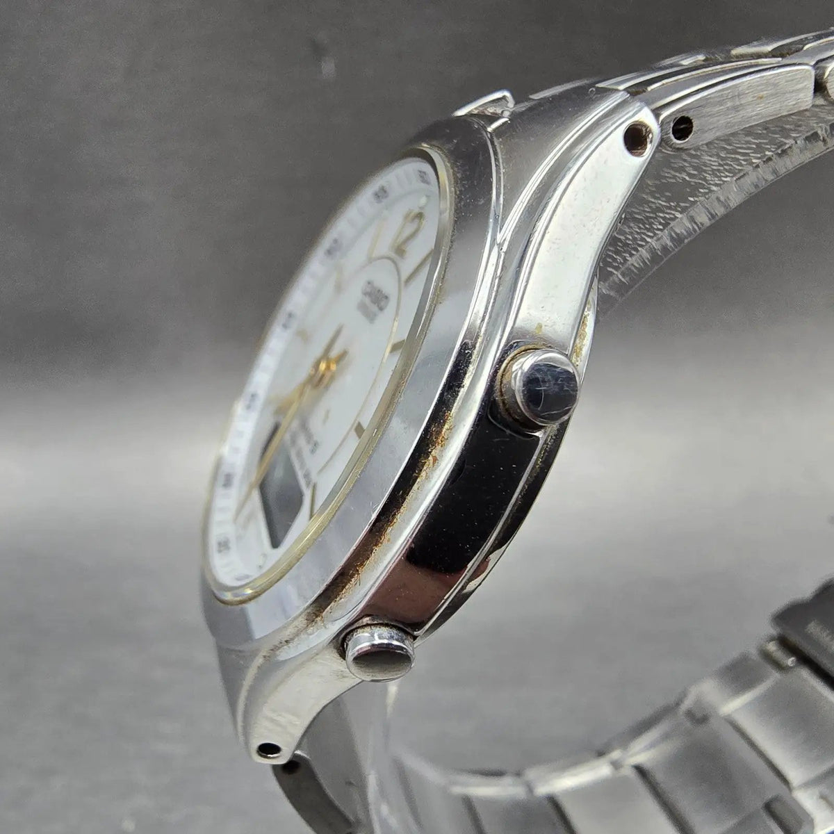 Casio Lineage LCW-M200 Watch Men 38mm White Dial Steel Analog Digital Solar JDM22