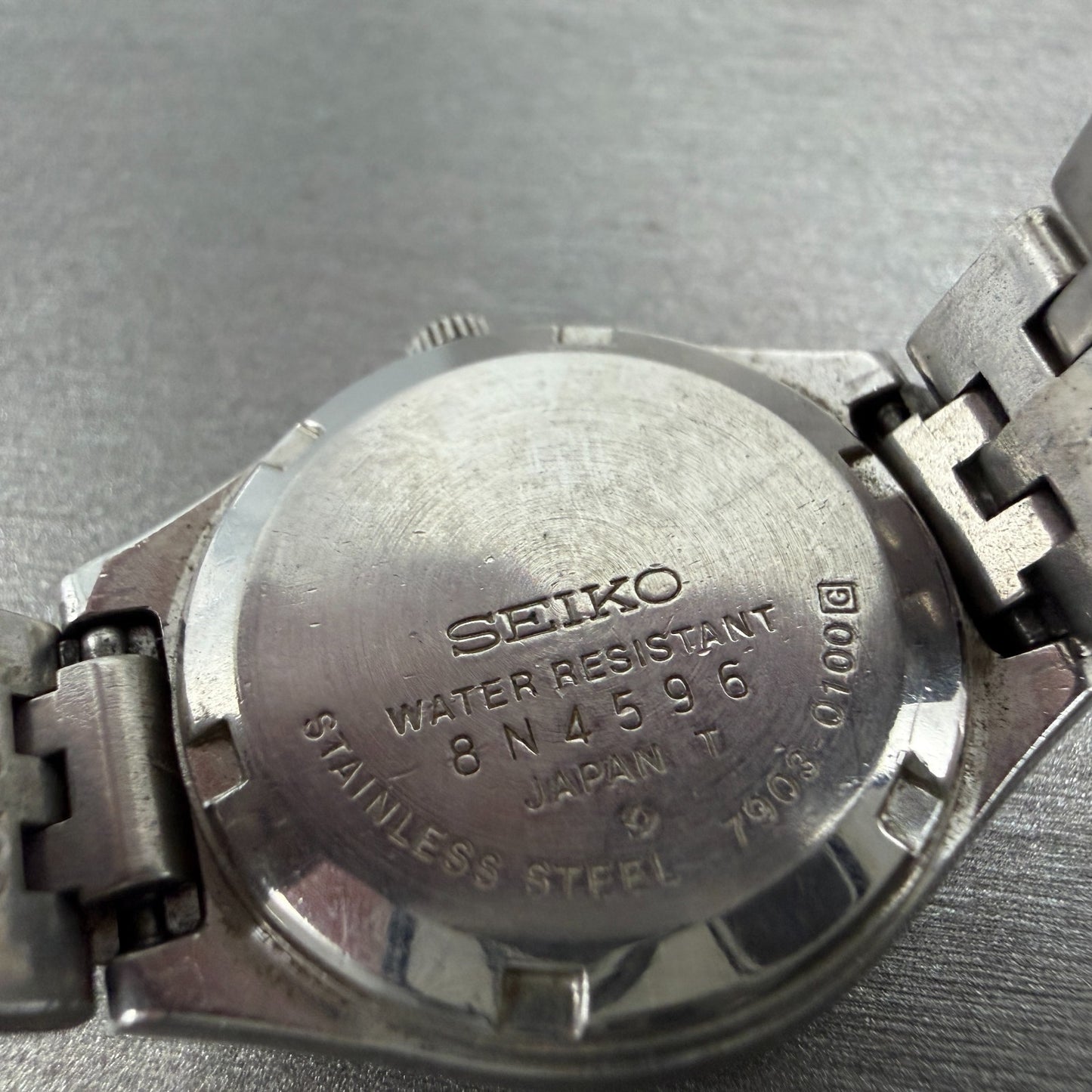 Seiko Watch Women 24mm Green Dial Silver Tone Daydate 7903-0100 New Battery9