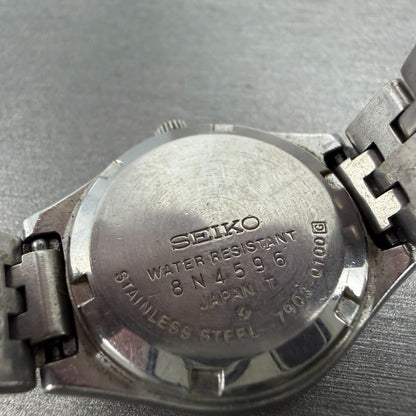 Seiko Watch Women 24mm Green Dial Silver Tone Daydate 7903-0100 New Battery9