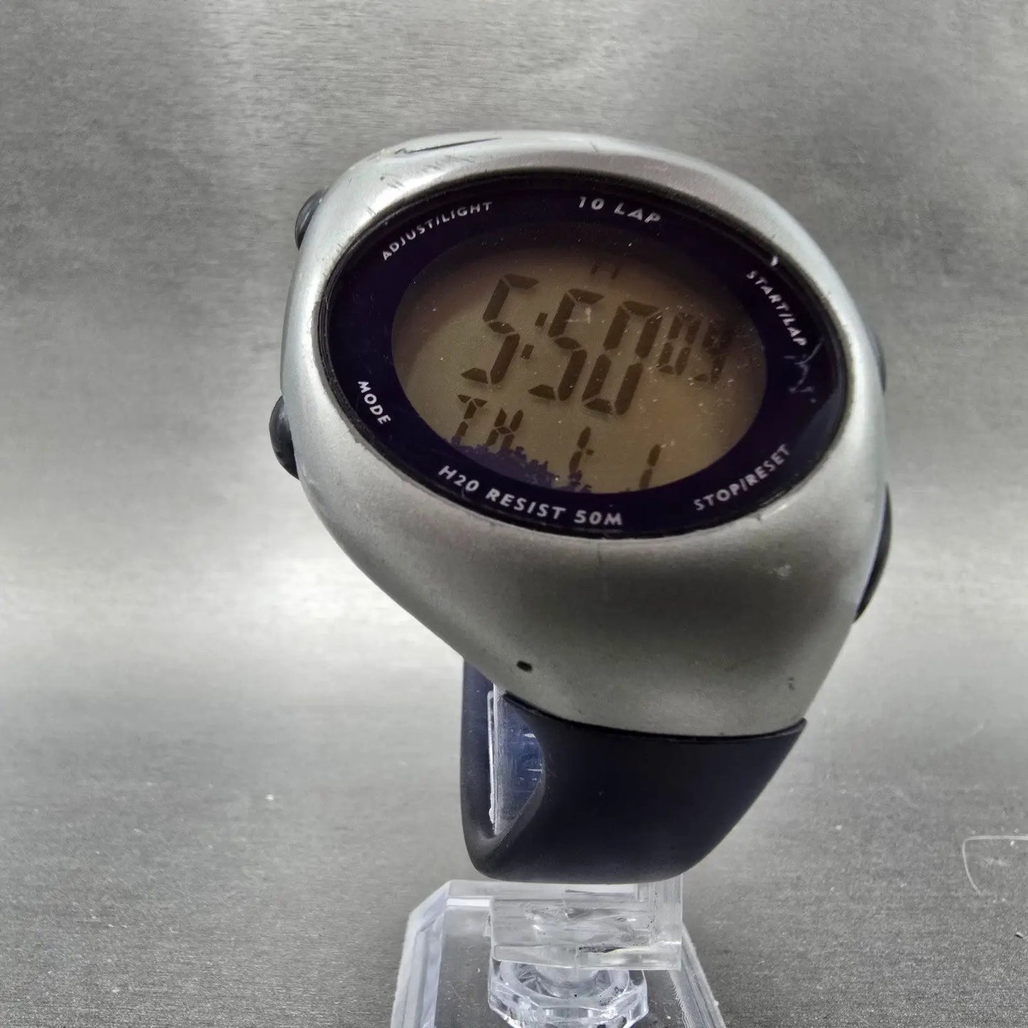 Nike Triax Watch Men 45mm Blue Silver Chronograph Daydate New Battery5