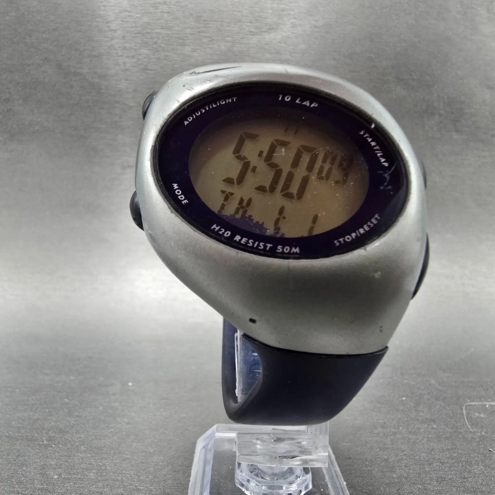 Nike Triax Watch Men 45mm Blue Silver Chronograph Daydate New Battery5
