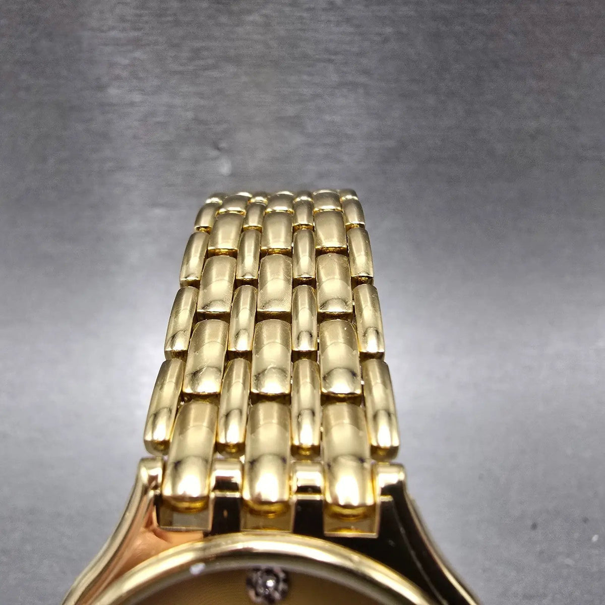 Wittnauer Watch Men 32mm Champagne Dial Gold Tone Round 5784 New Battery4