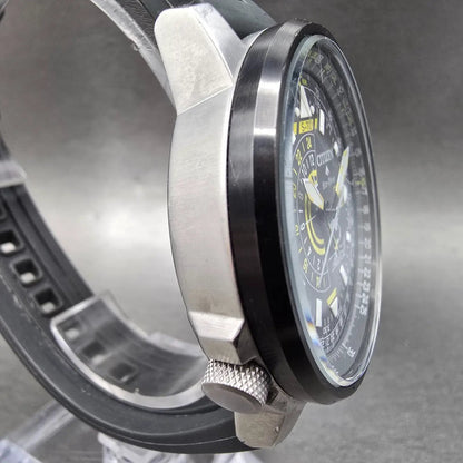 Citizen Promaster Sikorsky Watch Men 42mm Gray Dial Steel Date GMT BJ7004-43H3