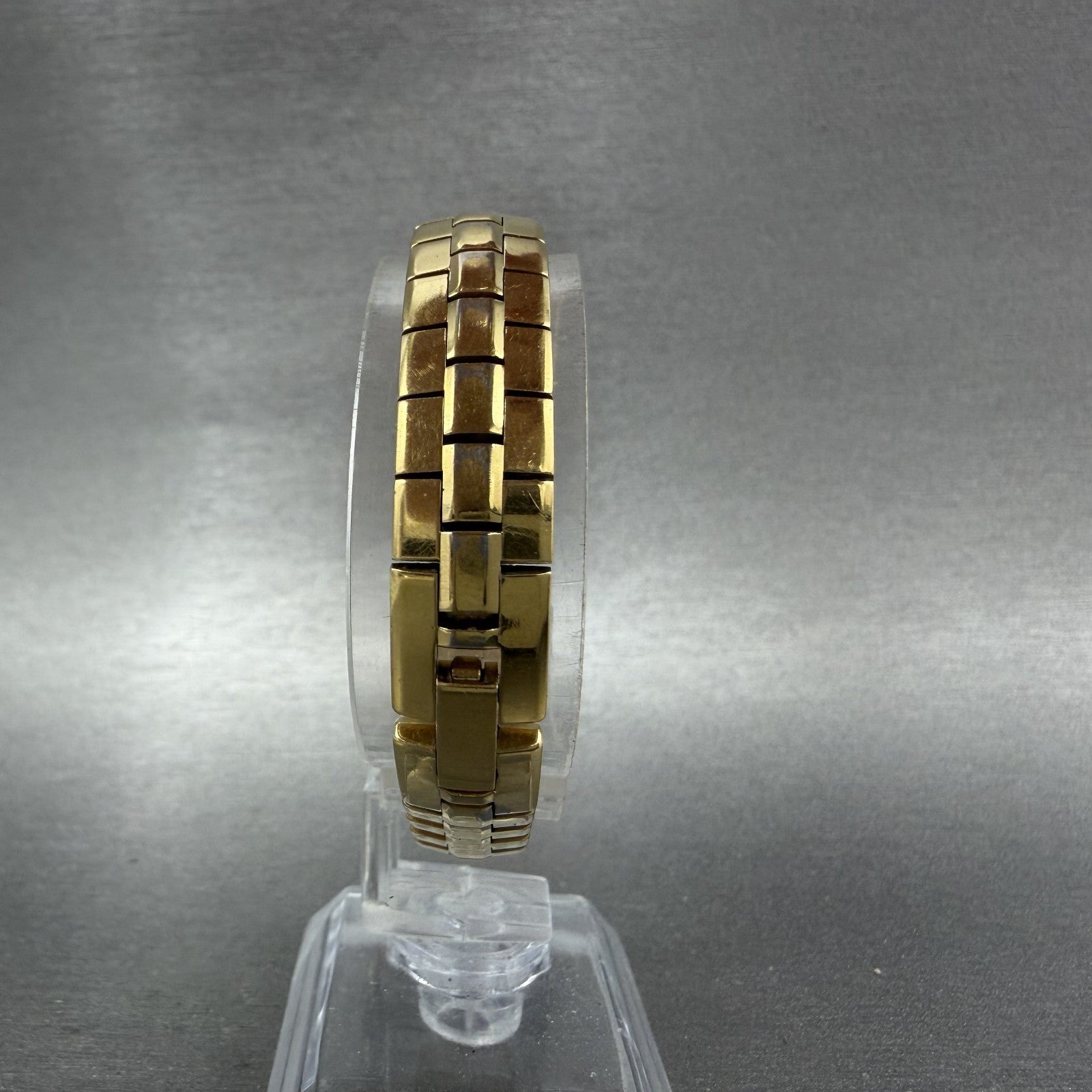 Seiko Lassale Tank Watch Women 13mm Blue Dial Gold Tone 2E206899 New Battery7
