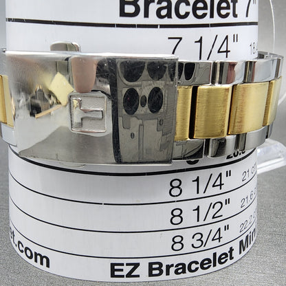 Tissot Chrono XL Classic Watch Men 45mm Green Dial Two Tone Date Round Swiss11