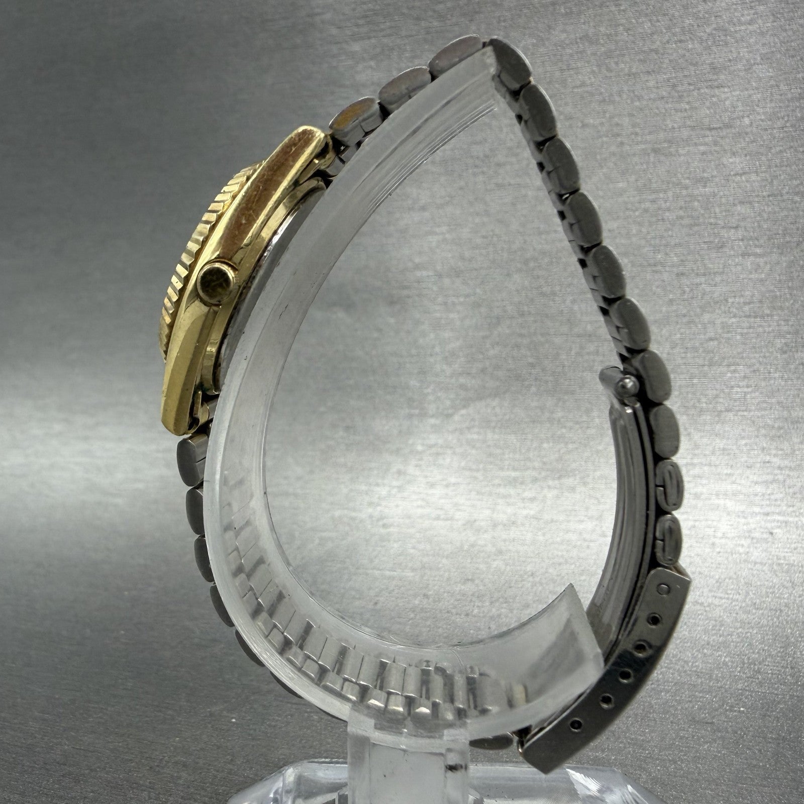 Seiko SQ Watch Women 24mm Champagne Dial Gold Tone Daydate 2a23-0030 New Batt AB6
