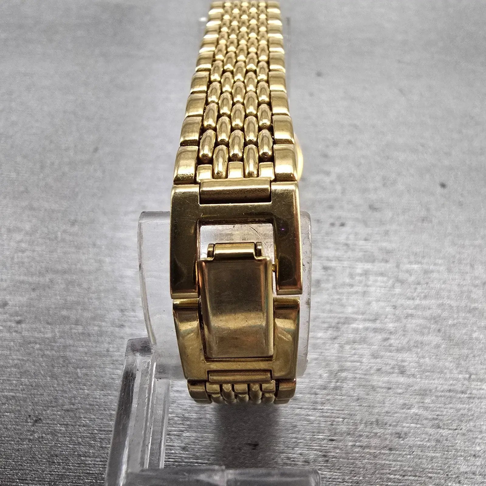 Seiko Watch Women 19mm Gold Dial Gold Tone Round V401-0289 New Battery Vintage7