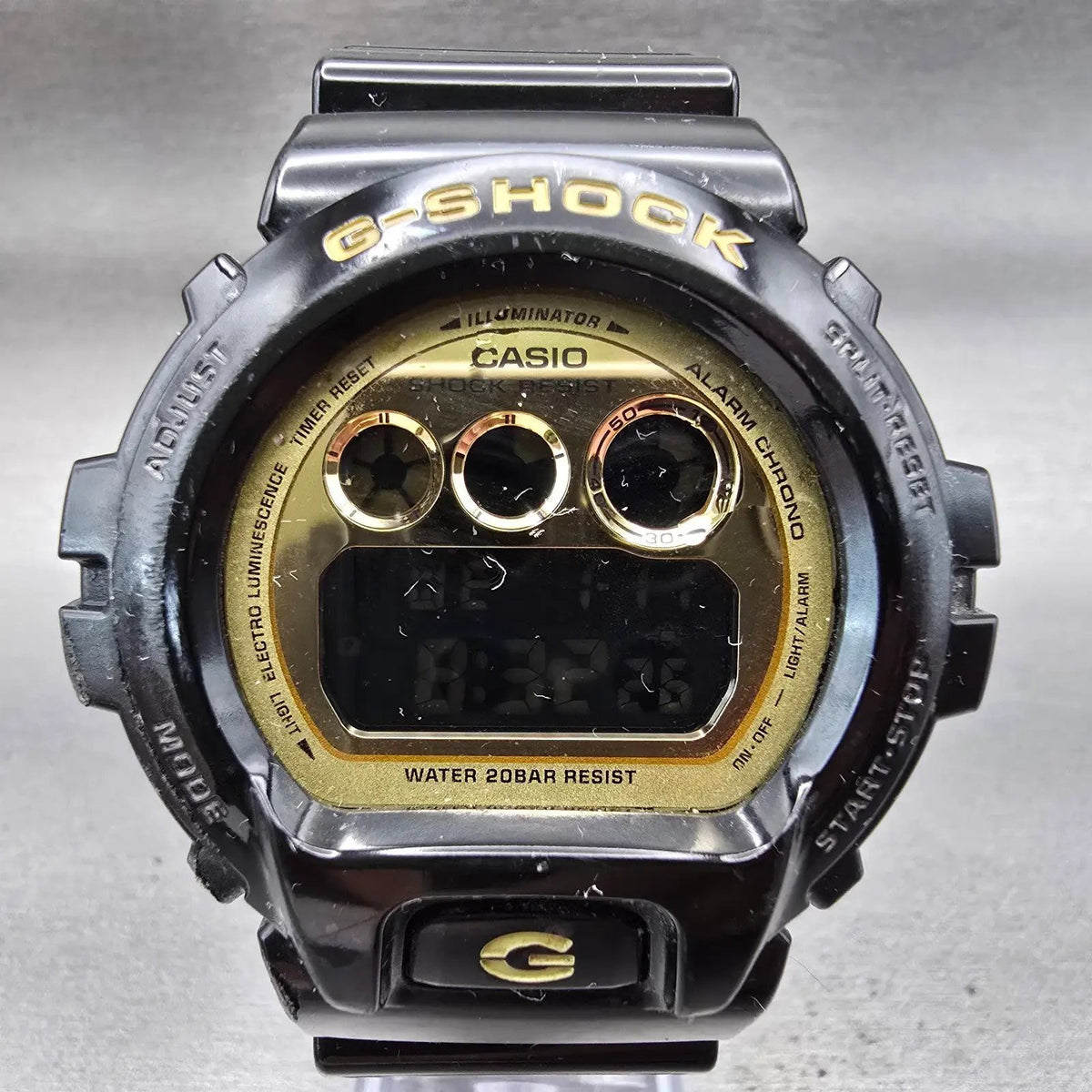 Casio G-Shock DW-6900CB Watch Men 51mm Gold Dial Black Chrono Alarm New Battery1