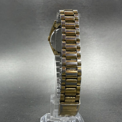 Seiko SQ Watch Women 24mm Champagne Dial Gold Tone Daydate 8523-0050 New Battery7