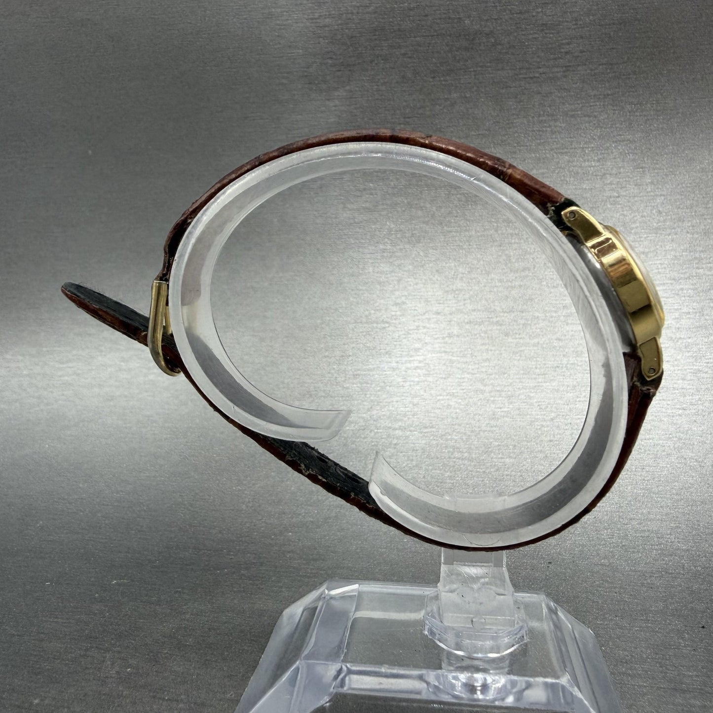 Seiko Watch Women 19mm Gold Dial Gold Tone Round 5420-0019 New Battery VTG8
