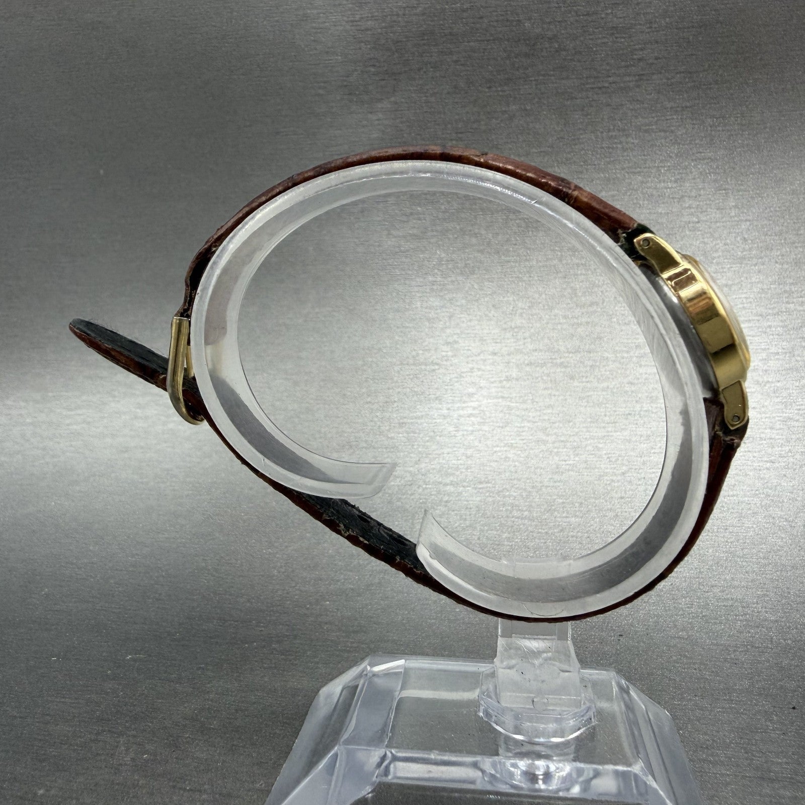 Seiko Watch Women 19mm Gold Dial Gold Tone Round 5420-0019 New Battery VTG8
