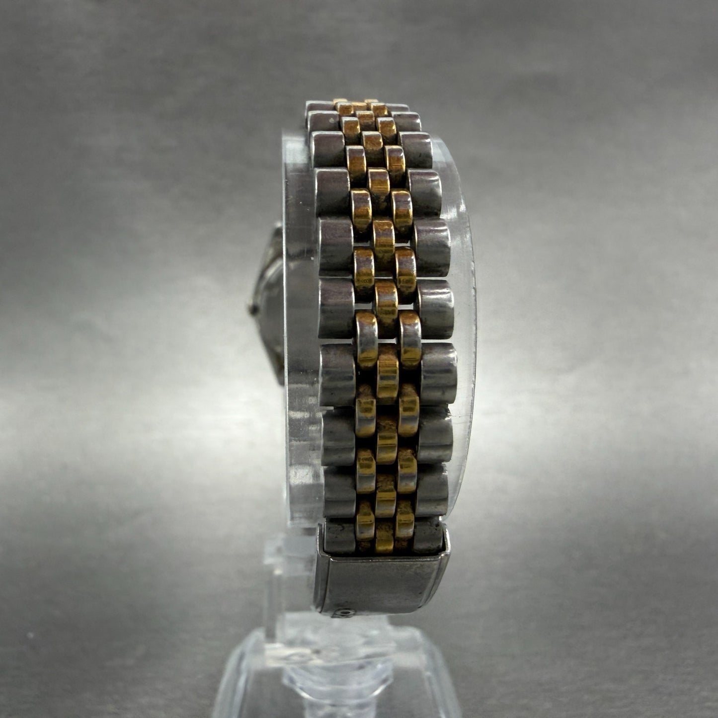Seiko SQ Watch Women 24mm Blue Dial Two Tone Daydate Round New Battery AN4F7
