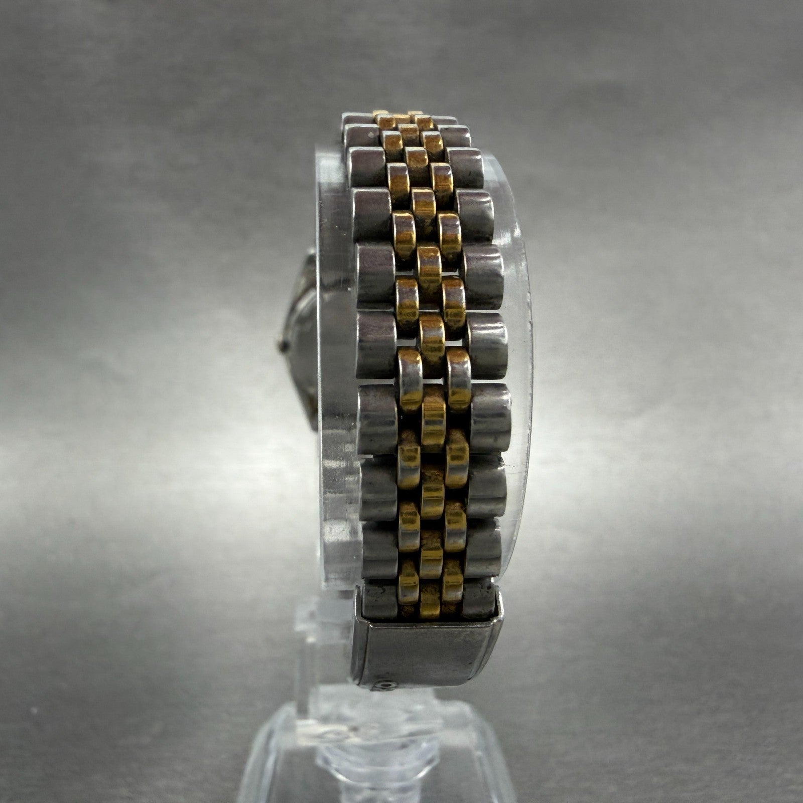 Seiko SQ Watch Women 24mm Blue Dial Two Tone Daydate Round New Battery AN4F7