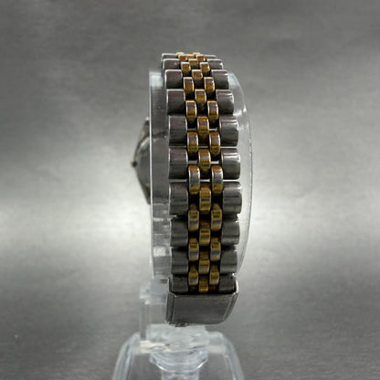 Seiko SQ Watch Women 24mm Blue Dial Two Tone Daydate Round New Battery AN4F7