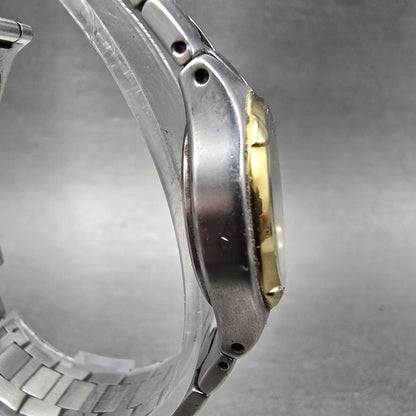 Citizen Eco-Drive Watch Women 25mm Black Dial Two Tone Daydate E001-K17578 Runs3
