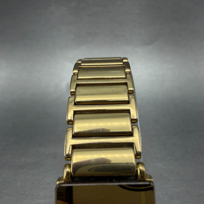 Rado Diastar Tank Watch Women 18mm Champagne Dial Gold Tone 153.0283.3 New Batt4