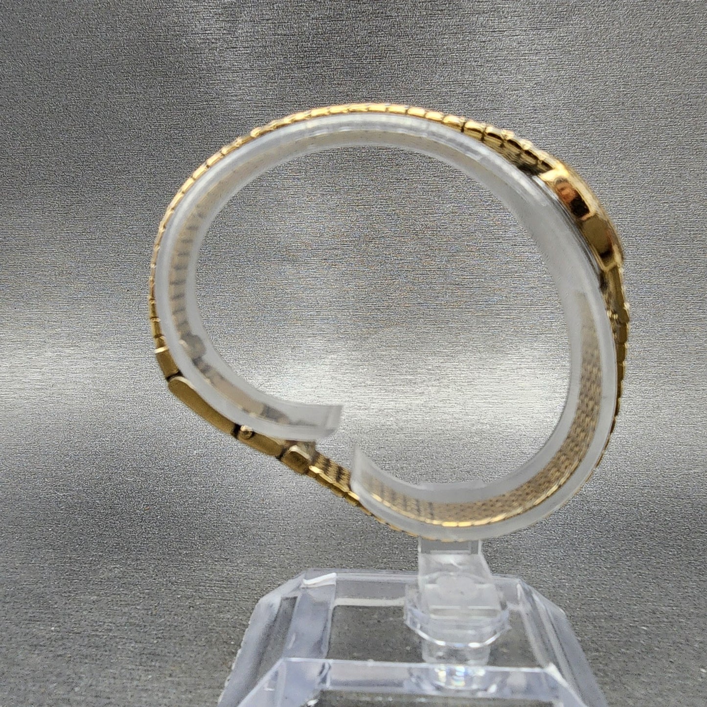Omega De Ville Watch Women 16mm Gold Dial Gold Plated 791.0896 New Battery VTG8