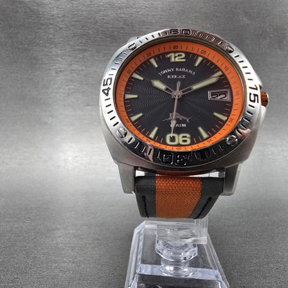 Tommy Bahama Relax Dive Watch Men 42mm Gray Dial Steel Date Round New Battery5