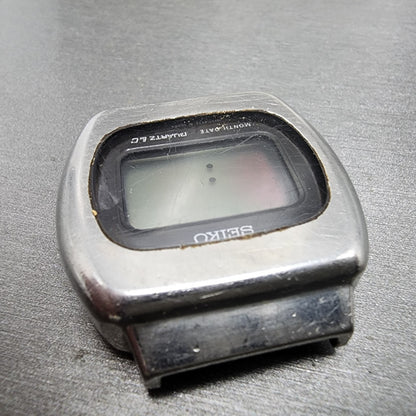 Seiko Digital Watch Men 37mm LCD Steel Round 0532-5029 Pie Pieces PARTS