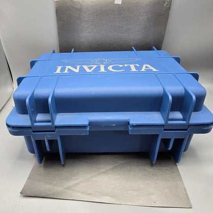 Invicta 8 Slot Watch Case Hard Blue Plastic Foam insert Handle Cary Case6