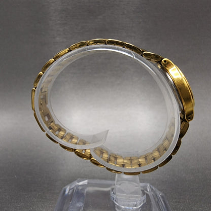 Seiko Watch Women 21mm Black Dial Gold Tone Round V4011111 New Battery8