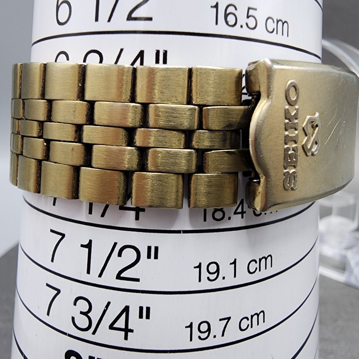 Seiko SQ Watch Men 33mm Blue Dial Gold Tone Daydate Round 5Y23-6A39 New Batery