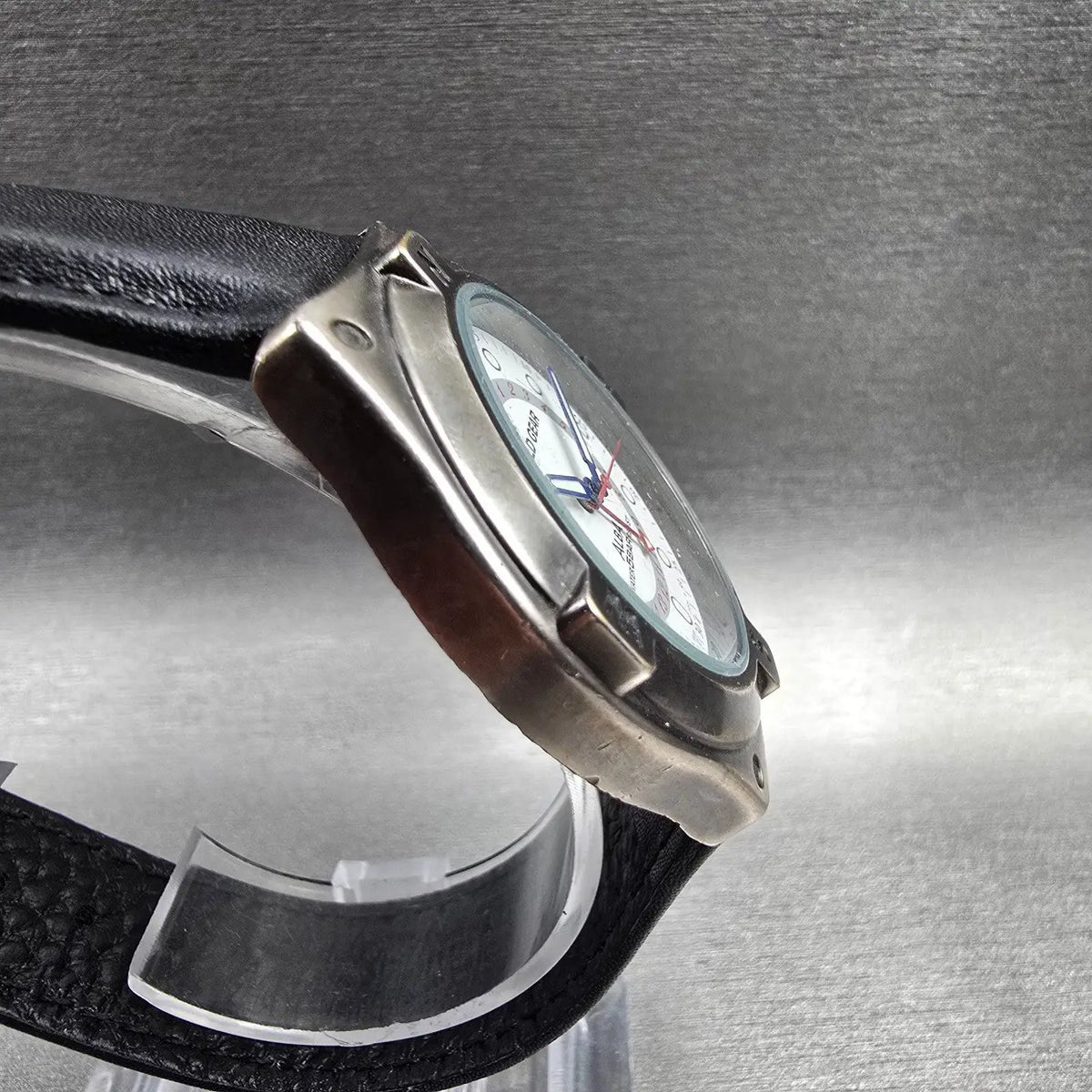 Alba Field Gear Watch Men 38mm White Dial Silver Date V339-7020 New Battery3