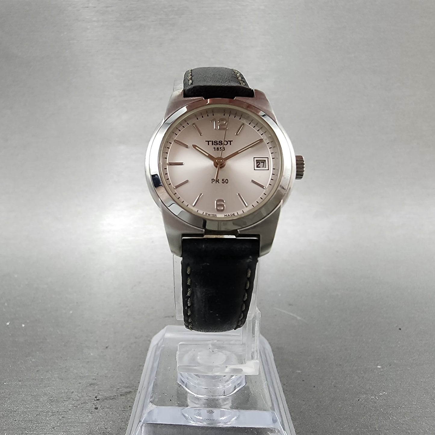 Tissot PR 50 Watch Women 25mm White Dial Silver Tone Date J326/426 New Battery5
