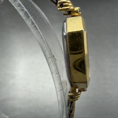 Orient Watch Women 18mm White Dial Gold Tone Octagon A054T9-40 New Battery VTG3