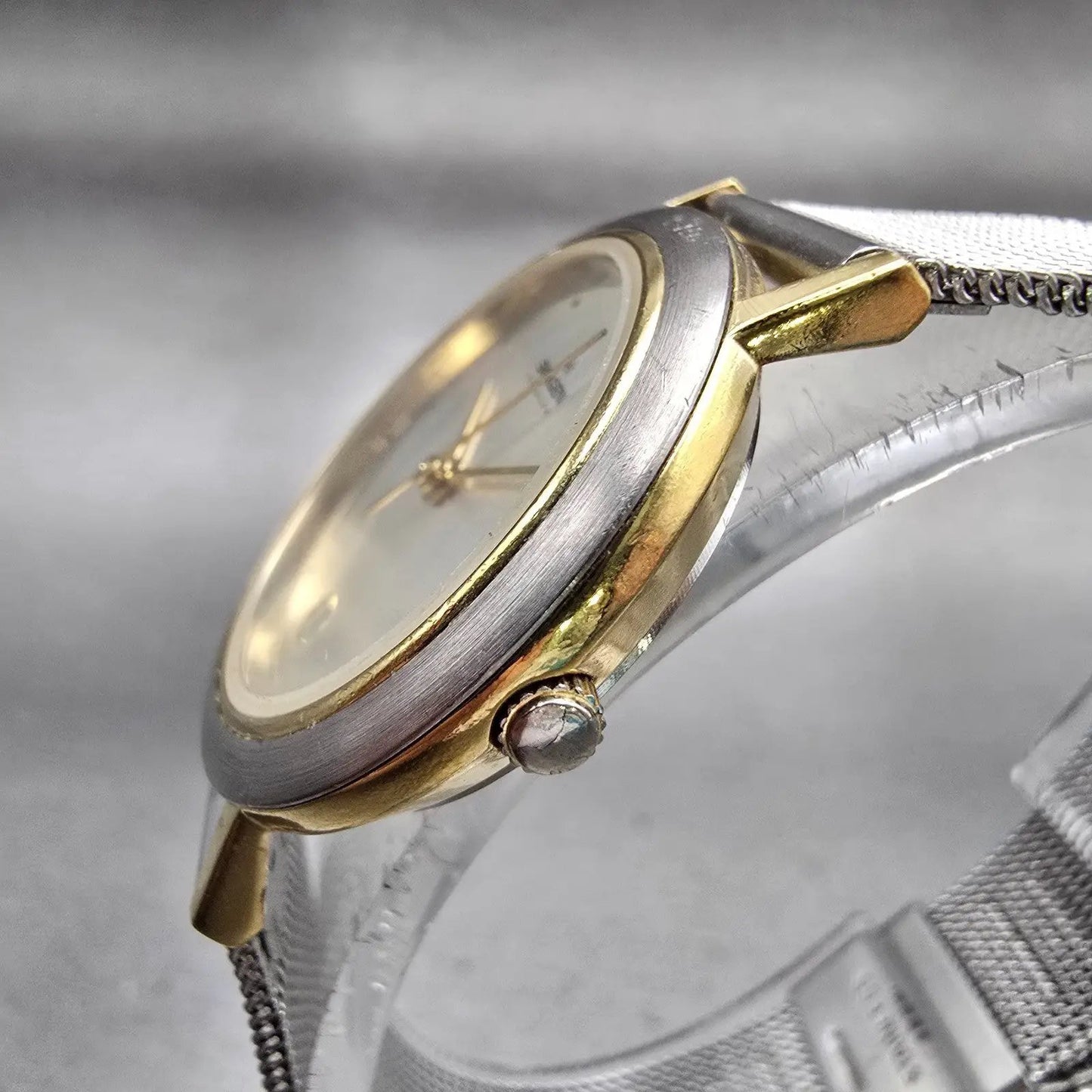 Skagen Denmark Watch Women 28mm Silver Dial Two Tone Date Round 16SGS New Batt2